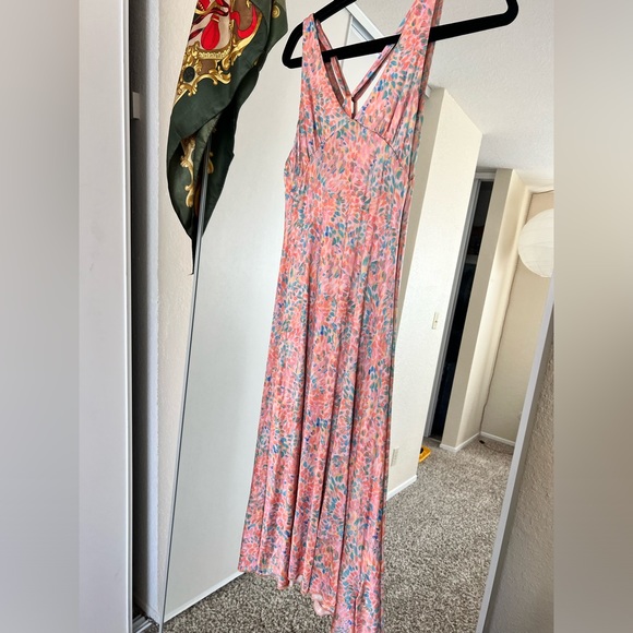 Free People Nowhere To Be Silky Midi Slip Dress Orange small extra small xs/s - Picture 6 of 11